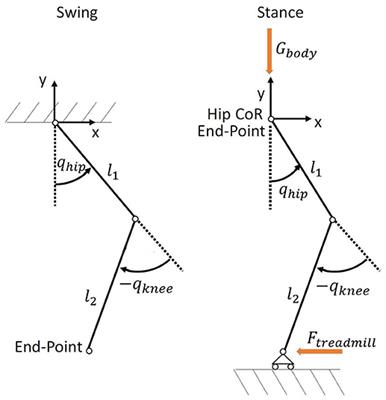 An Adaptive and Hybrid End-Point/Joint Impedance Controller for Lower Limb Exoskeletons